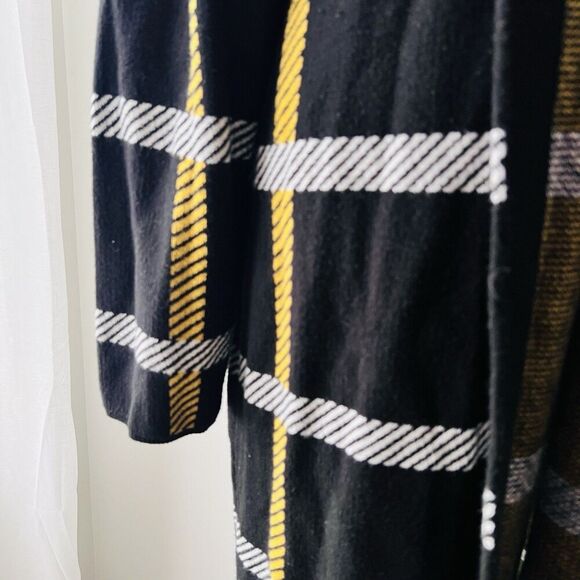 Cato Est 1948 Black & Yellow Striped Stretchy Cozy Cardigan Sweater Plus 26/28W - Picture 3 of 9